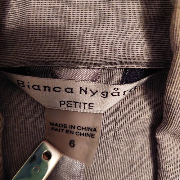 Bianca Nygard Petite Grey 2-PC PantSuits with Button Jacket , Women's Size 6P - Picture 7 of 11